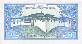 P12 Bhutan 1 Ngultrum Year nd