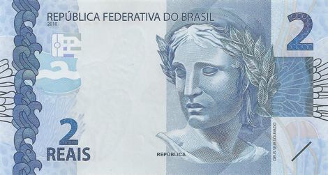 P252A Brasil 2 Reais Year 2010-2017 (printed Sweden)