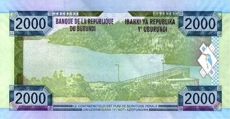 P47 Burundi 2000 Francs year 2008