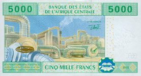 P109 T Congo Republic   5000 Francs Year 2002