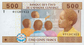 P106 T Congo Republic    500 Francs Year 2002