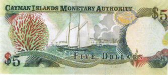 P34b Cayman Islands 5 Dollar Year 2005