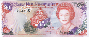 P35 Cayman Islands 10 Dollars Year 2005