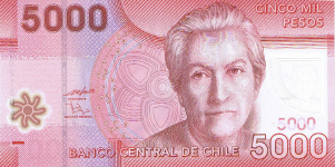 P163b Chile 5000 Pesos year 2011 * Polymer