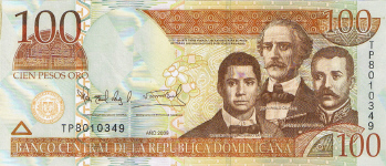 P177b Dominican Rep. 100 Pesos Year 2009