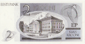 P70 Estonia 2 Krooni Year 1992