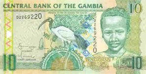 P26a Gambia 10 Dalasis (c=New Signature-2013)