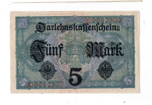 P 56a Germany 5 Mark Year 1917