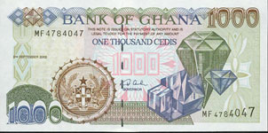 P32h/i Ghana   1000 Cedis Year 2002/2003