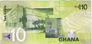 P39a Ghana  10 Cedis Year 2007