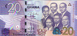 P40a Ghana 20 Cedis Year 2007