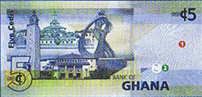P38a Ghana 5 Cedis Year 2007