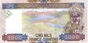 P41a Guinea 5000 Francs Year 2006