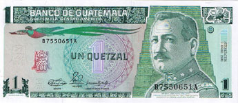 P 73 Guatamala 1 Quatzal Year 1990