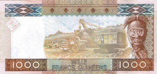 P43 Guinea 1000 Francs Year 2010
