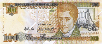 P 77g Honduras 100 Lempiras Year 2004