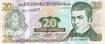 P 93a Honduras 20 Lempiras Year 2006