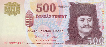 P188 Hungary 500 Forint Year 2003