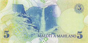 P10 Lesotho 5 Maloti Year 1989