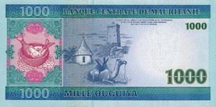 P13a Mauritania 1000 Ouguiya Year 2004