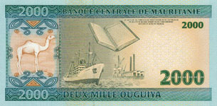 P14a Mauritania 2000 Ouguiya Year 2004