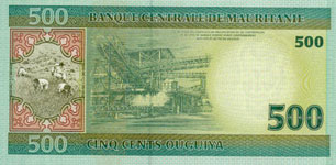 P12a Mauritania   500 Ouguiya Year 2004