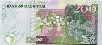 P57b Mauritius 200 Rupees Year 2007