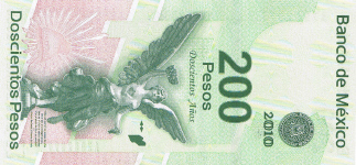 P129 Mexico 200 Pesos year 2010 Commemmorative