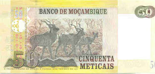 P144 Mozambique 50 Meticais
