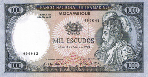 P112b Mozambique 1000 Escudos year nd