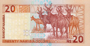 P 6b Namibia 20 Dollars Year ND