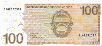 P31d/e Netherlands Antilles 100 Gulden Year 2006/08