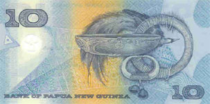 P26b Papua New Guinea 10 Kina Year nd Sign 10 Polymer