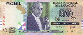 P232 Paraguay 50000 Guaranies Year 2007