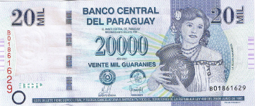 P230 Paraguay 20.000 Guaranies Year 2007