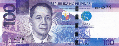 P208 Philippines 100 Piso year 2010