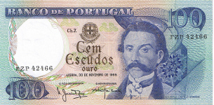 P169a Portugal 100 Escudos Year 1965