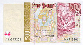 P187a Portugal 500 Escudos Year 1997