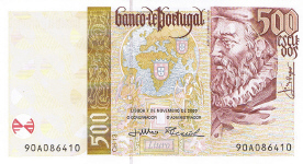 P187c Portugal 500 Escudos Year 2000