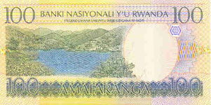 P29b Rwanda 100 Francs year 2003