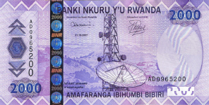 P36 Rwanda 2000 Francs year 2007