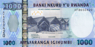 P31 Rwanda 1000 Francs Year 2008 Other bankname