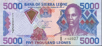 P27c Sierra Leone 5000 Leones Year 2006