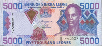 P27a Sierra Leone 5000 Leones Year 2002