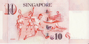 P40 Singapore 10 Dollar year nd V