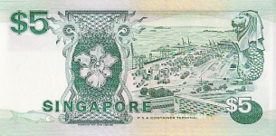 P19 Singapore 5 Dollar year nd