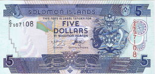 P26 Solomon Islands 5 Dollars year nd (2004)