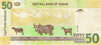 P69 Sudan 50 Pound Year 2007