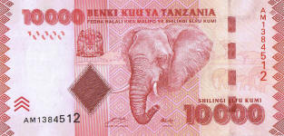 P44 Tanzania 10.000 Shilling year 2010