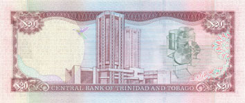 P44b Trinidad & Tobago 20 Dollar Year 2002